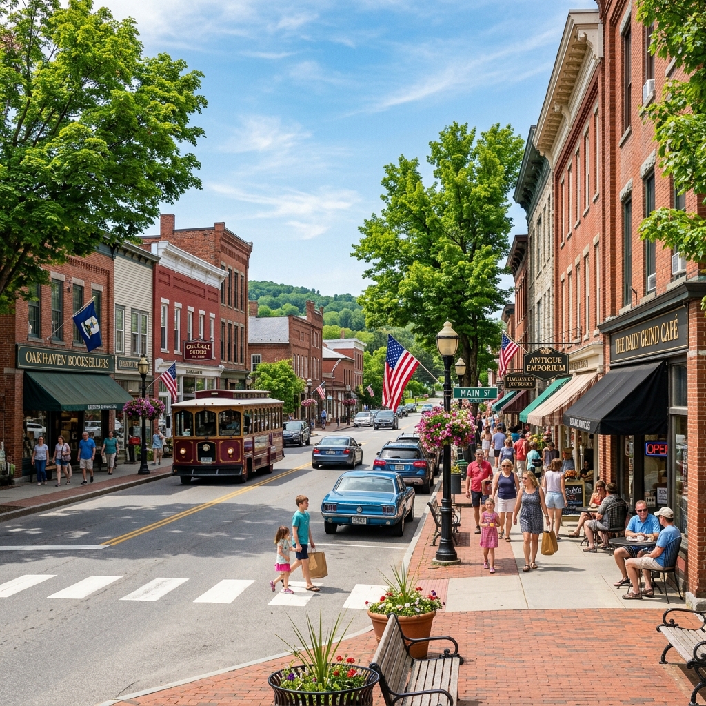 Quaint Downtown Vevay Main Street